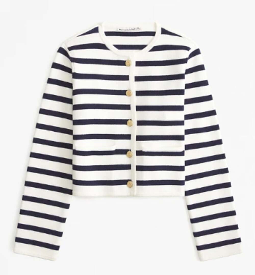 Abercrombie & Fitch LuxeLoft Crew Sweater Jacket Women's Medium NWT